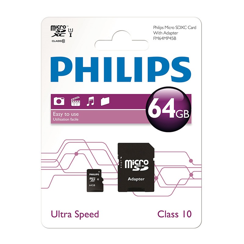 Acheter Carte Micro Sd Philips 64 Go Class10 Bon état - 19,98 € Carte Micro Sd Philips 64 Go Class10 Bon état - reconditionné disponible sur Electro Depot